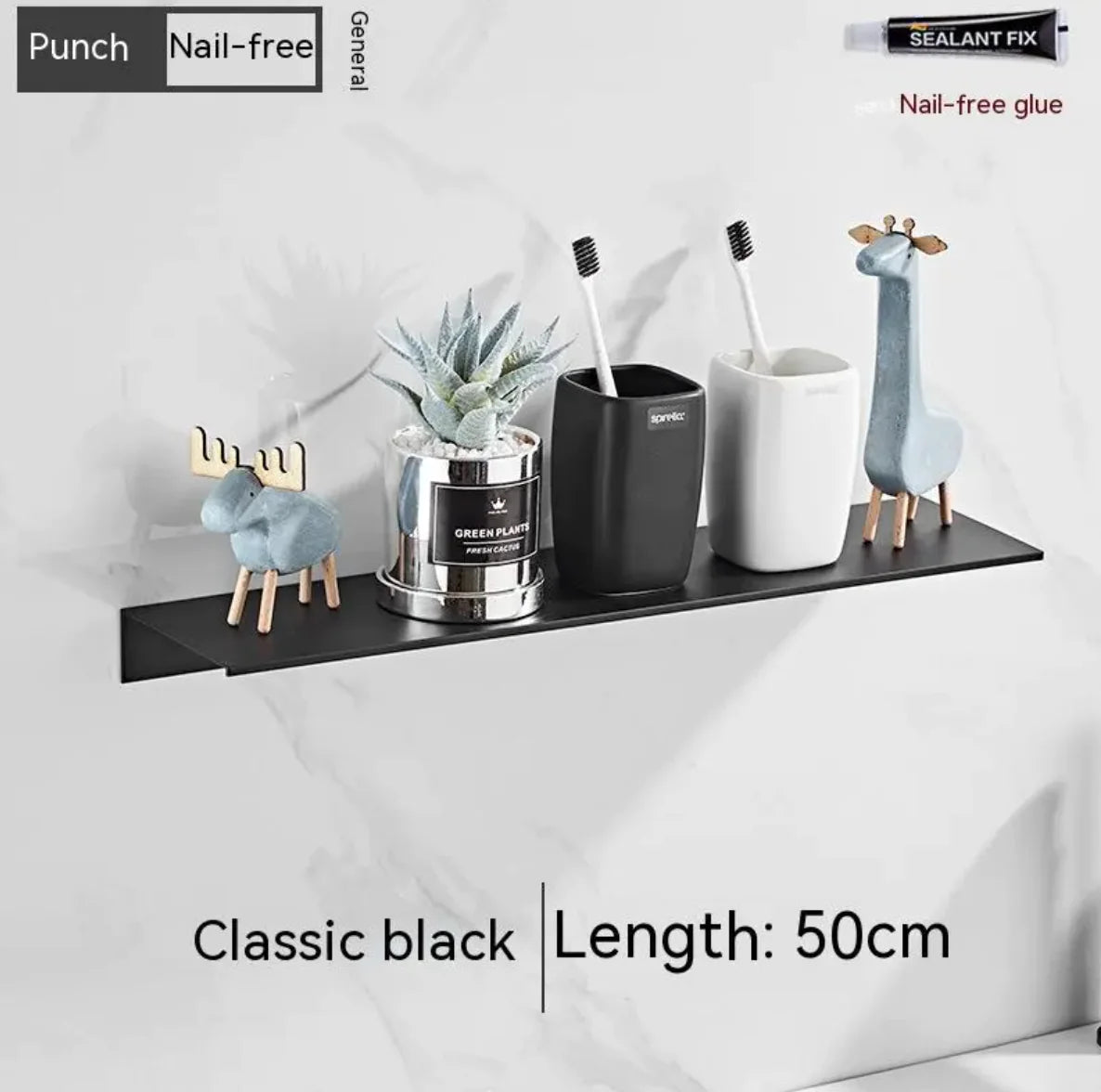 Blackhaus - No nails Aluminum Storage Rack
