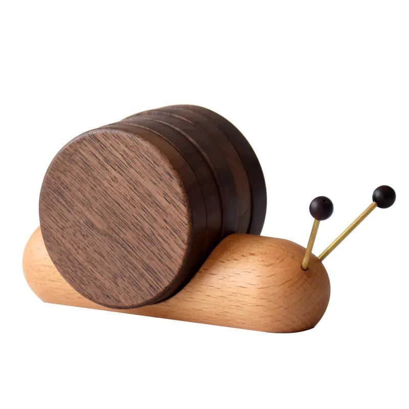 Creative Snail Wooden Coaster