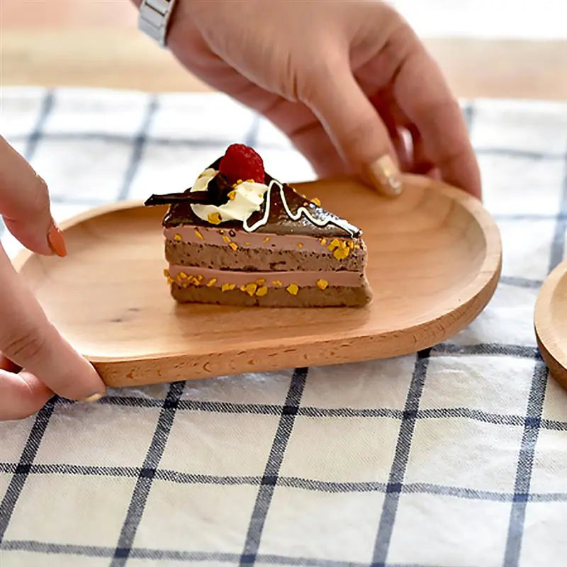 Curved Wooden Serving Plate