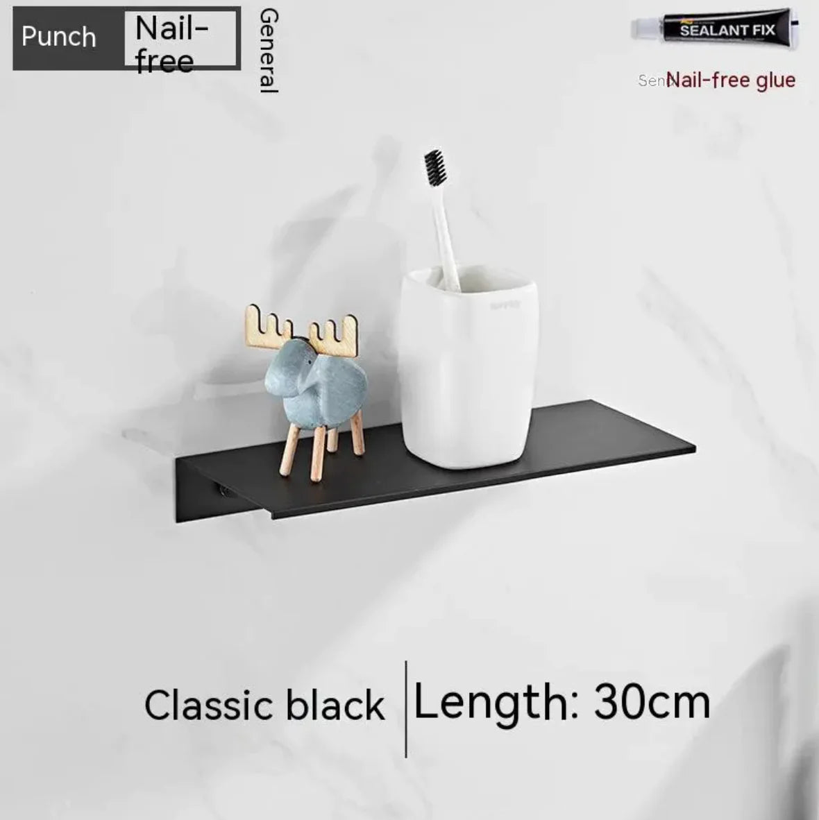 Blackhaus - No nails Aluminum Storage Rack