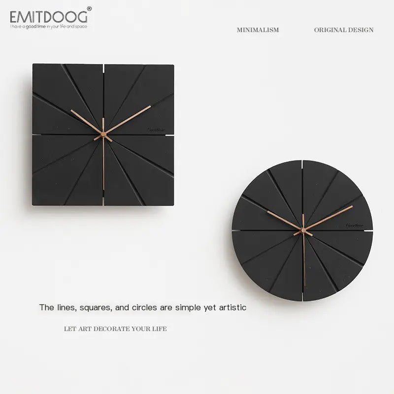 Blackhaus - Black Shaped Wall Clock