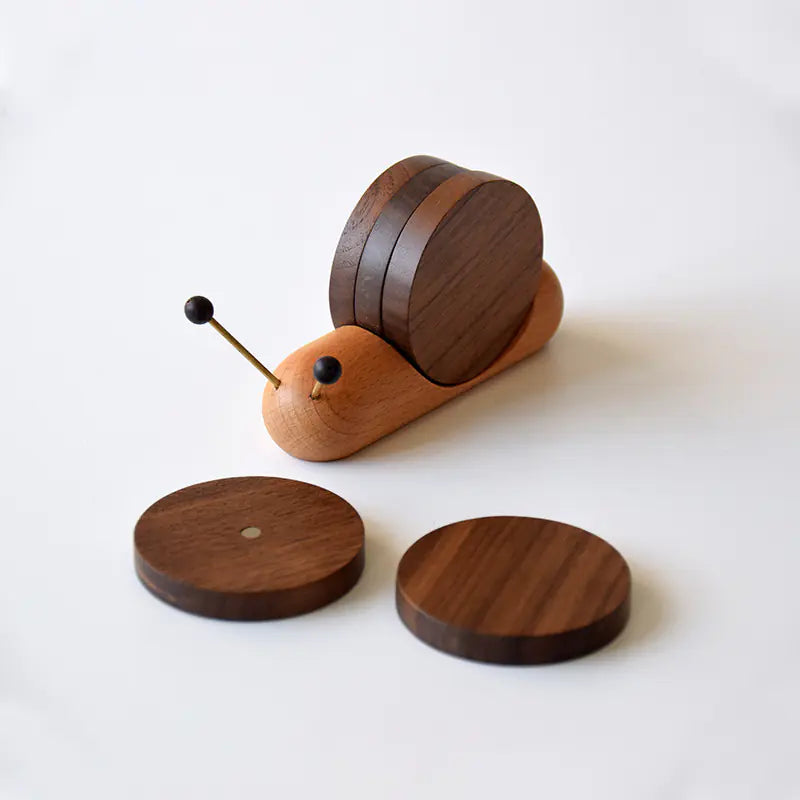 Creative Snail Wooden Coaster