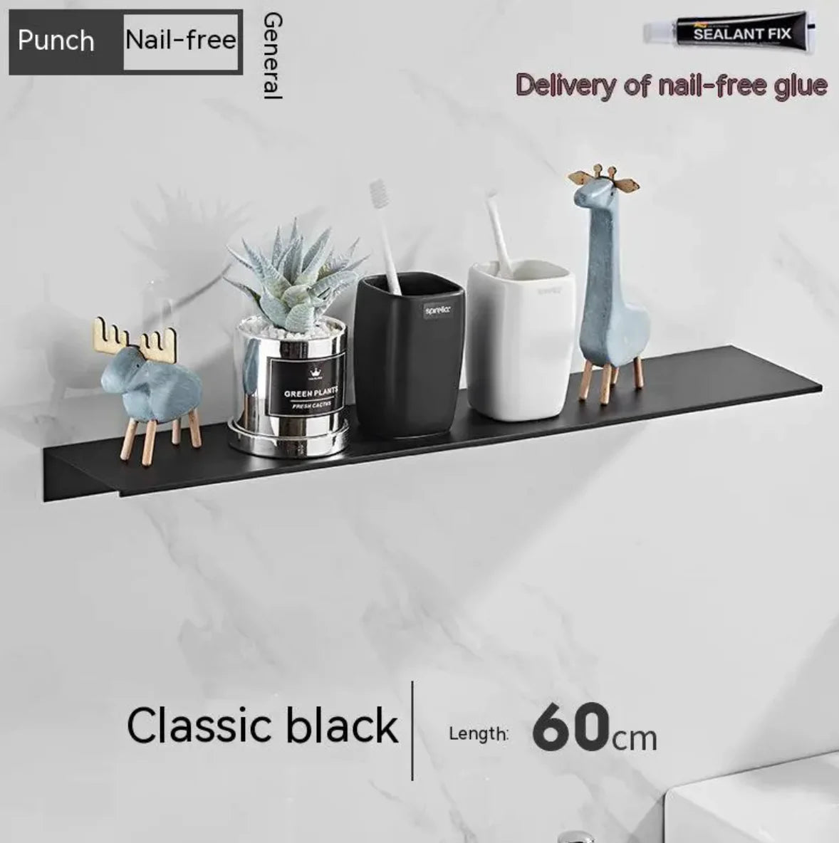 Blackhaus - No nails Aluminum Storage Rack