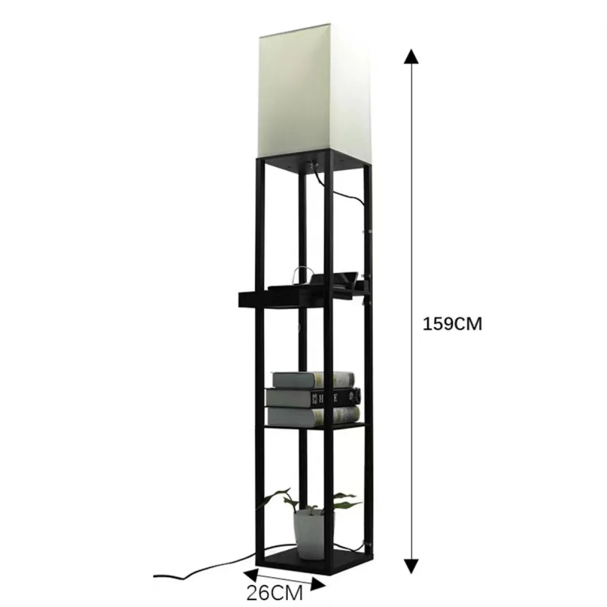 Blackhaus - Freestanding Lamp with Shelf