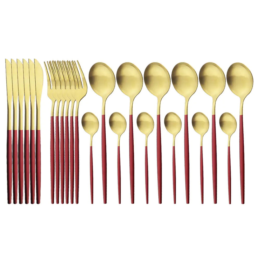 Roomsy Colorful - Matte Stainless Steel Cutlery Set