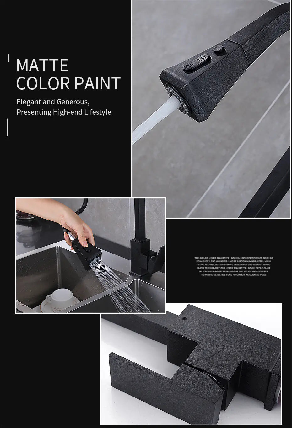 Blackhaus - Coated Copper Flexible Faucet