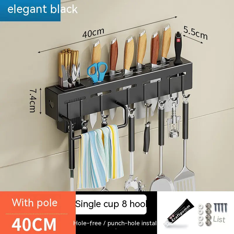 Blackhaus - Wall Mounted Utensil Storage Rack