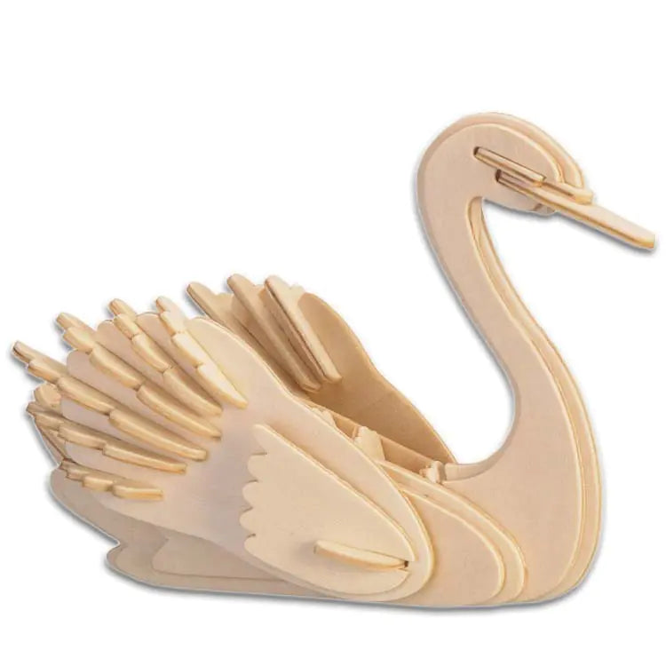 3D Wooden Animal Model Puzzle - Swan