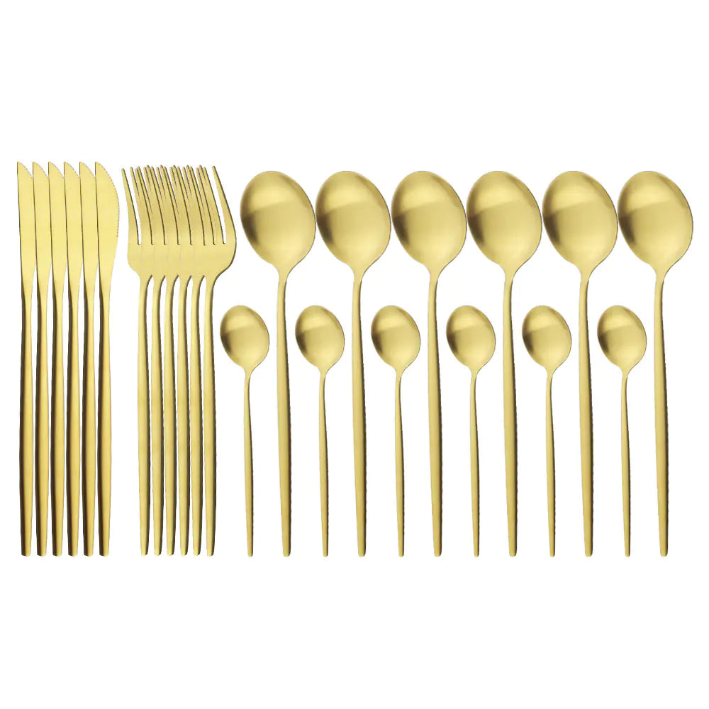 Roomsy Colorful - Matte Stainless Steel Cutlery Set