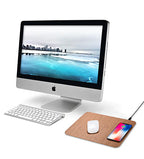 Elec - Wood Effect Wireless Charging Mouse Pad