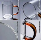 Roomsy Glass - Borosilicate Glass Cup with Coloured Handle