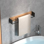 Blackhaus - Wall-Mounted Wood & Metal Towel Rack