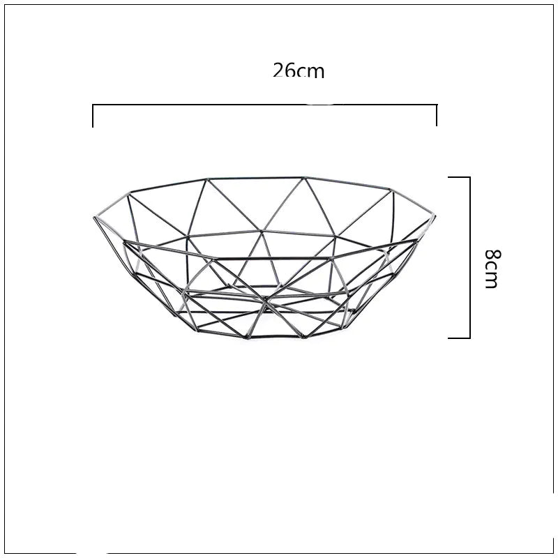 Blackhaus - Metal Geometric Fruit Basket