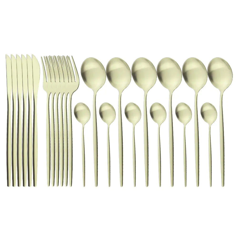 Roomsy Colorful - Matte Stainless Steel Cutlery Set