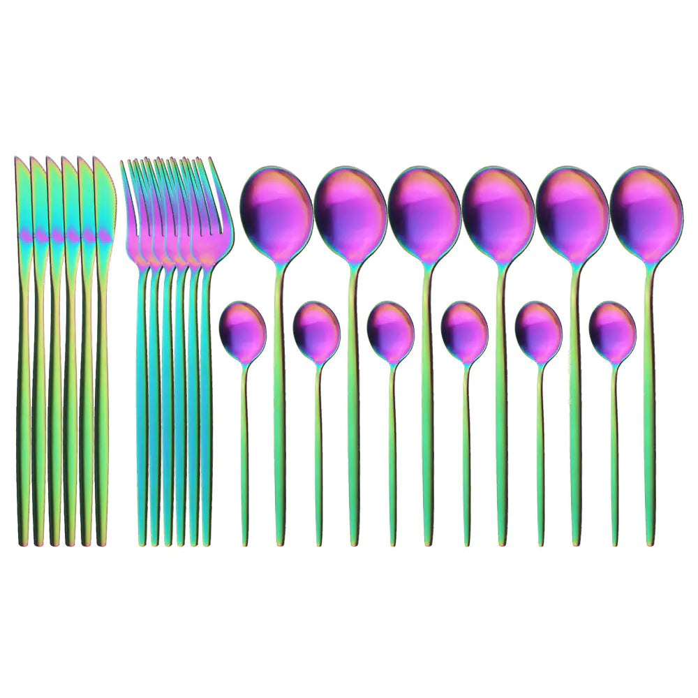 Roomsy Colorful - Matte Stainless Steel Cutlery Set