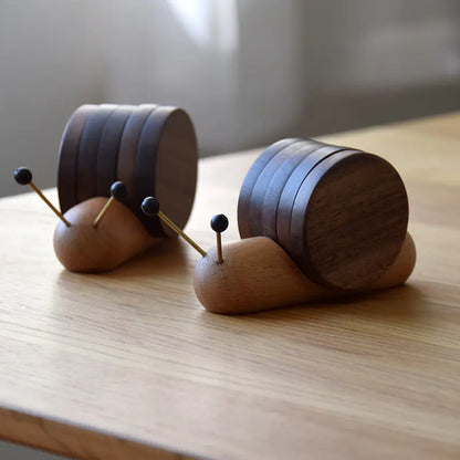 Creative Snail Wooden Coaster