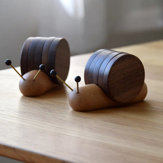 Creative Snail Wooden Coaster