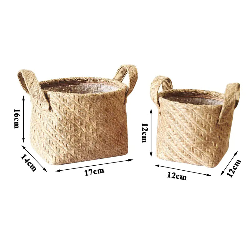 Natural Linen Storage Basket