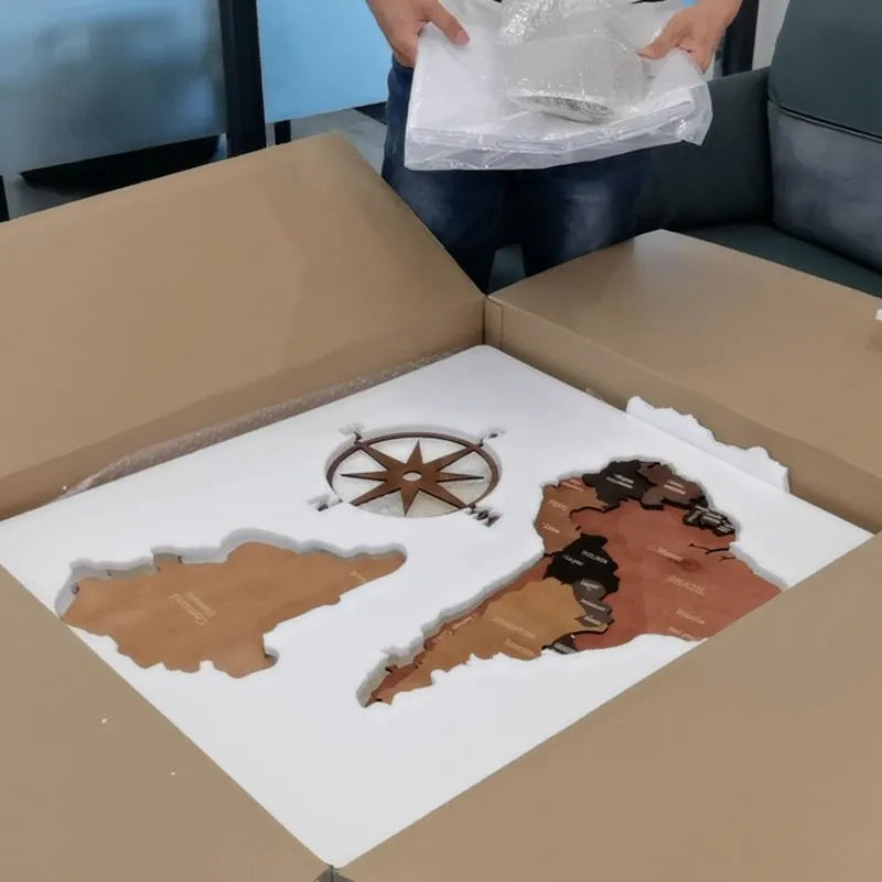 Woodhaus - The World Wooden World Map