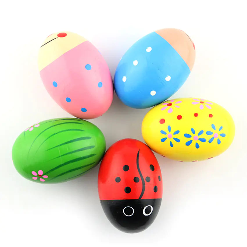 Wooden Egg Shaker Toy