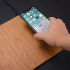 Elec - Wood Effect Wireless Charging Mouse Pad