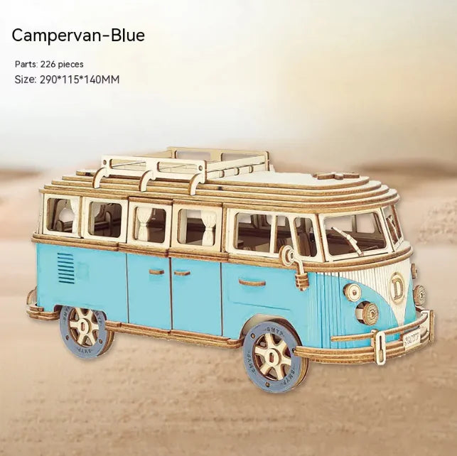 DIY Wooden 3D Camper Van Puzzle