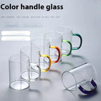 Roomsy Glass - Borosilicate Glass Cup with Coloured Handle