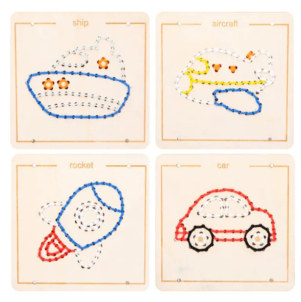 Wooden Embroidery Toy Set