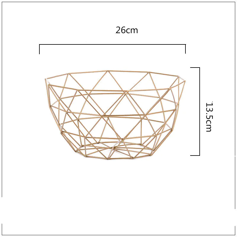 Blackhaus - Metal Geometric Fruit Basket