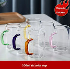 Roomsy Glass - Borosilicate Glass Cup with Coloured Handle