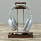Woodhaus - Walnut and Brass Headphone Stand with USB