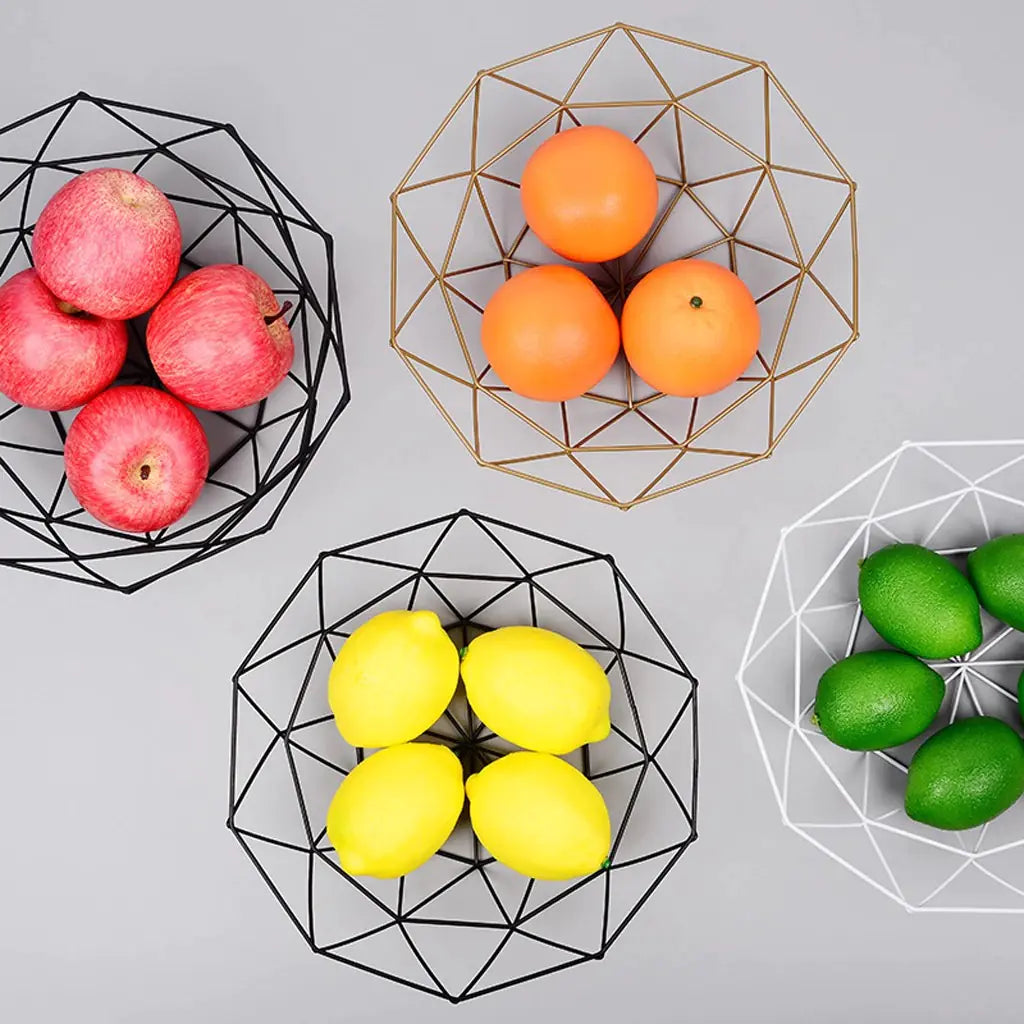 Blackhaus - Metal Geometric Fruit Basket