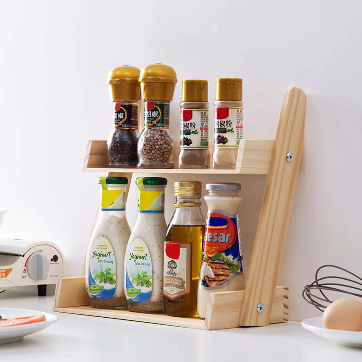 Woodhaus - Pine 2 Tier Simple Spice Rack