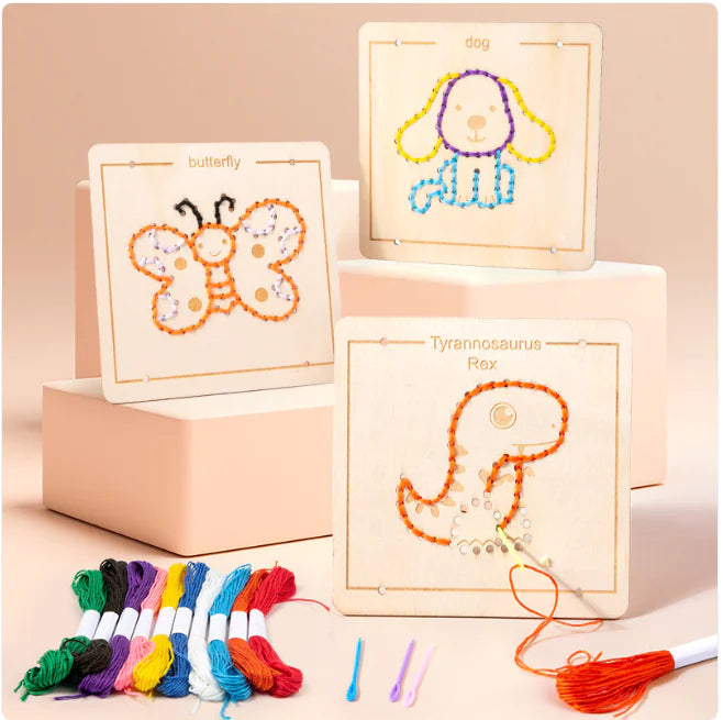 Wooden Embroidery Toy Set