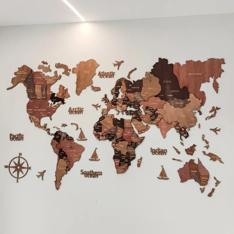 Woodhaus - The World Wooden World Map