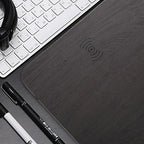 Elec - Wood Effect Wireless Charging Mouse Pad
