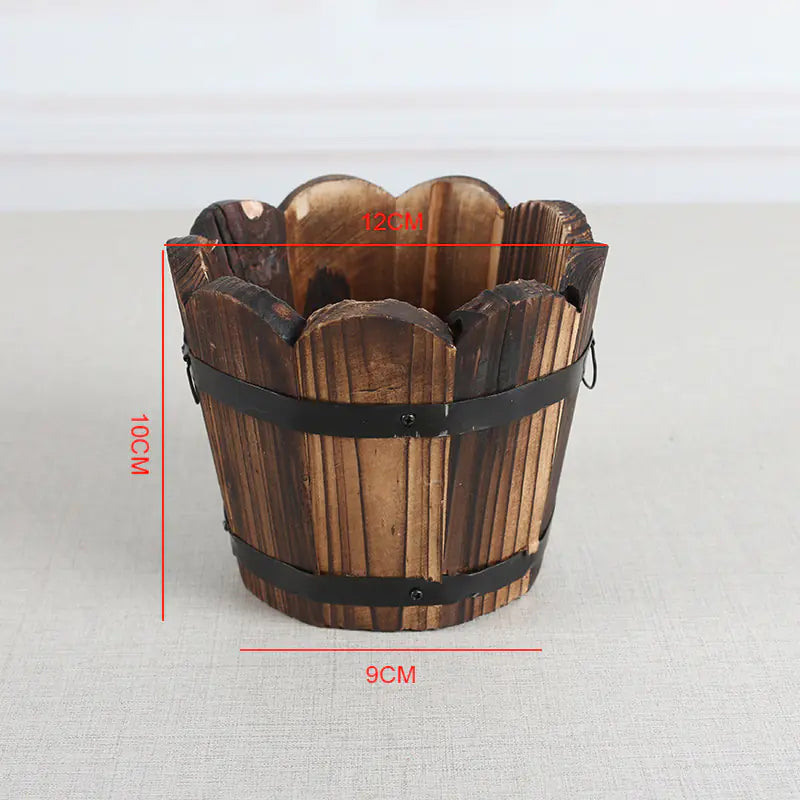 Woodhaus - Wooden Barrel Planter
