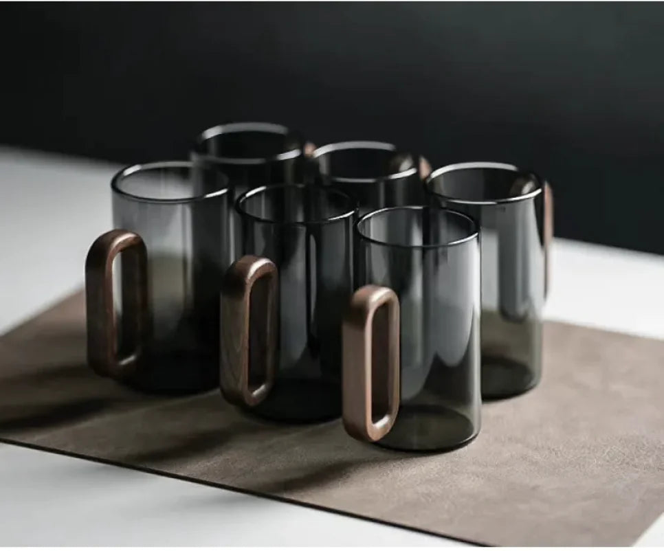 Blackhaus - Smoky Grey Borosilicate Glass Cup Set