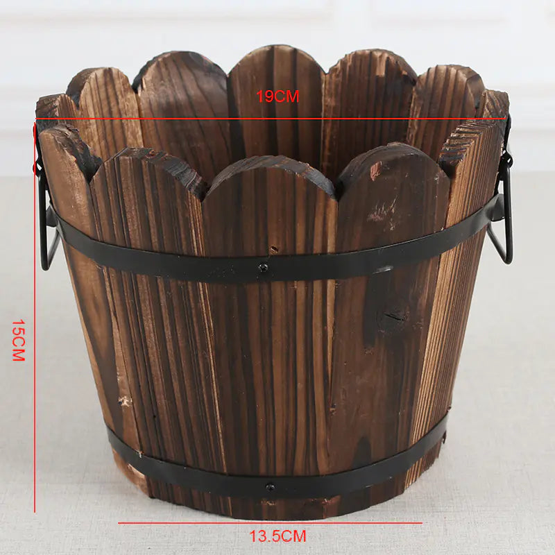 Woodhaus - Wooden Barrel Planter