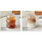 Ribbed Borosilicate Glass Breakfast Cups