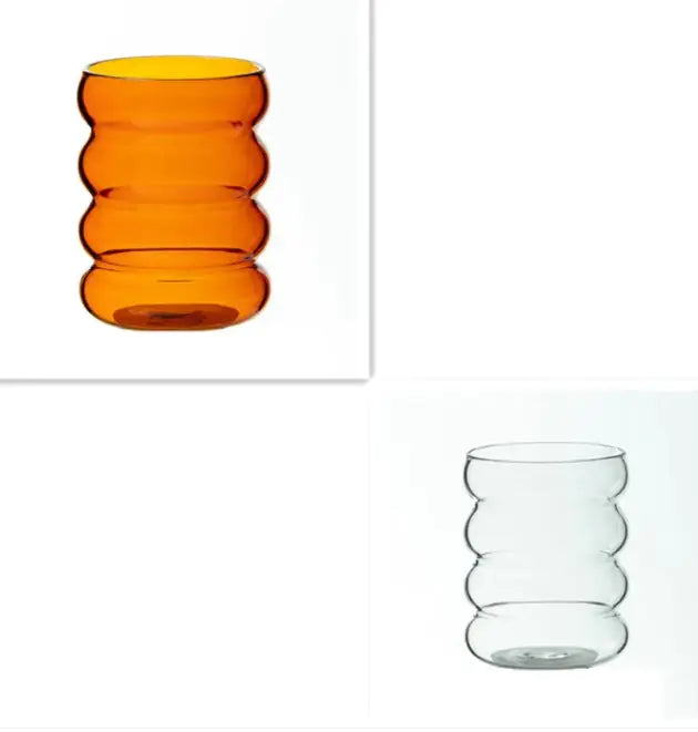 Wave Borosilicate Glass Cups