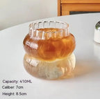 Ribbed Borosilicate Glass Breakfast Cups
