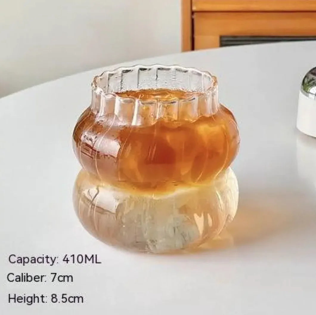 Ribbed Borosilicate Glass Breakfast Cups