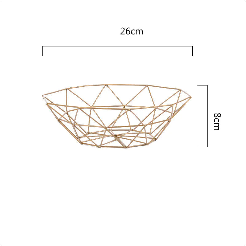 Blackhaus - Metal Geometric Fruit Basket