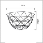 Blackhaus - Metal Geometric Fruit Basket