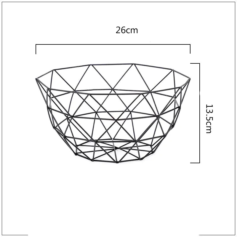 Blackhaus - Metal Geometric Fruit Basket