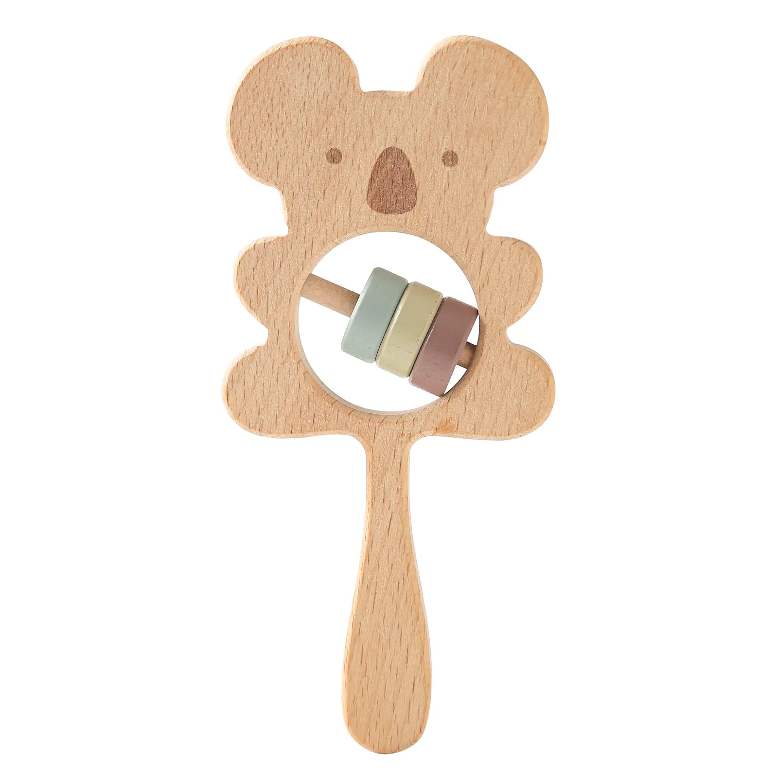 Woodhaus Tots - Wooden Animal Hand Rattle Toy