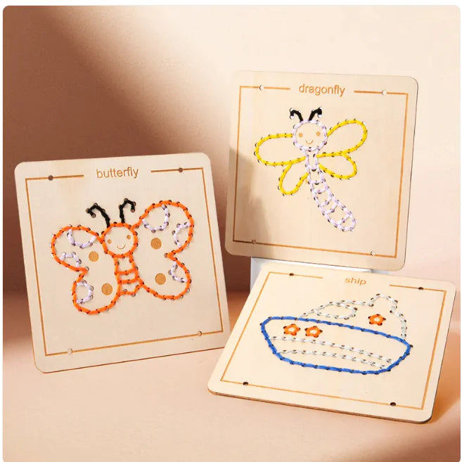 Wooden Embroidery Toy Set
