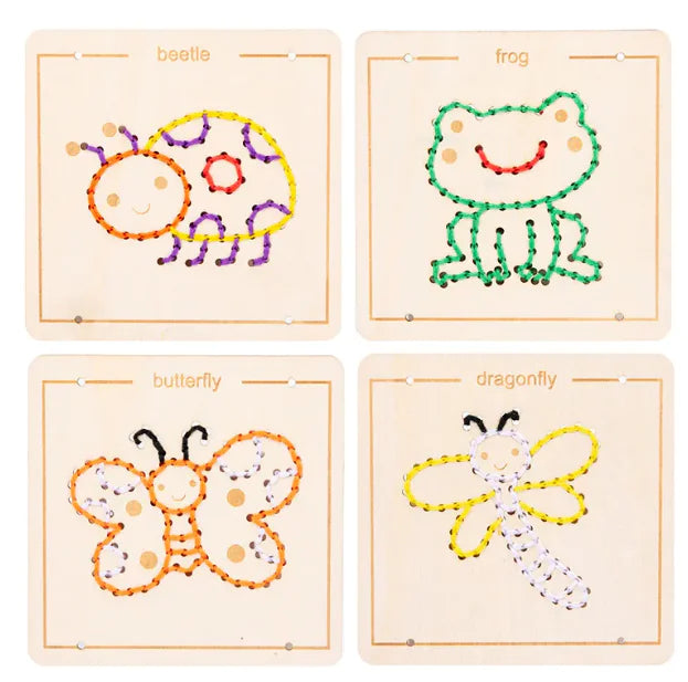 Wooden Embroidery Toy Set