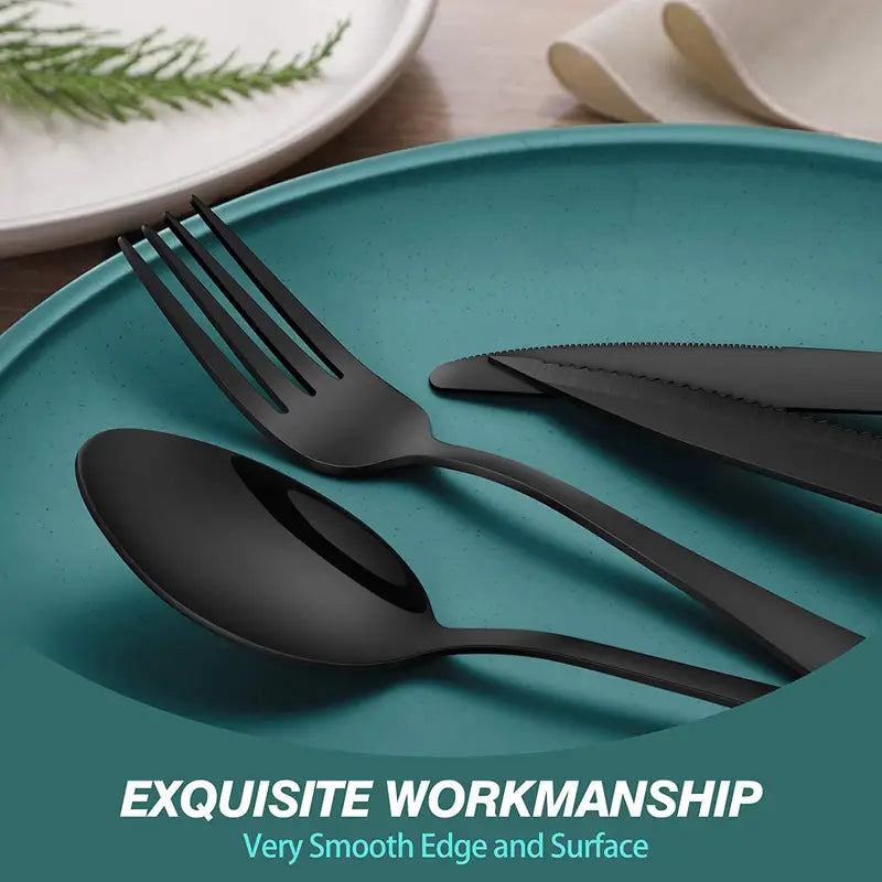 Blackhaus - 5-Piece  Stainless Steel Black Cutlery Set